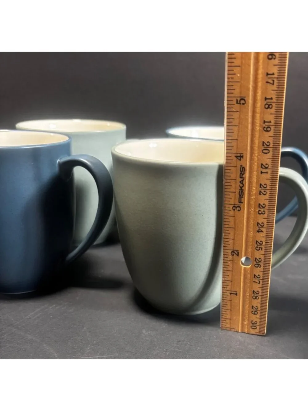 Noritake Colorwave 2 Blue 8484 & 2 Green 8485y Stoneware Mugs Set Of 4 VTG 04